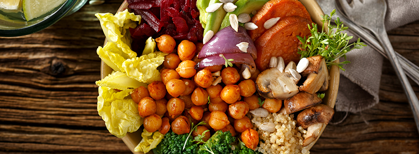 Vegetables on a table