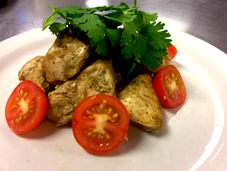 photo of cilantro chicken tikka