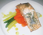 photo of dill garlic salmon