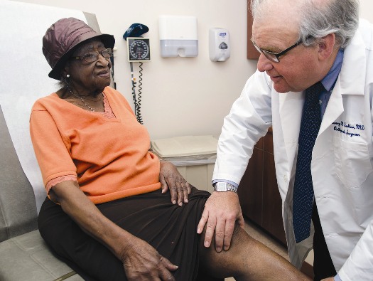 older patient with doctor