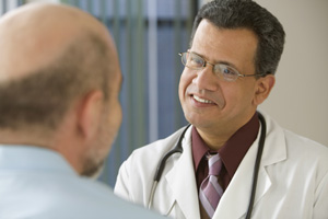 doctor talking to patient