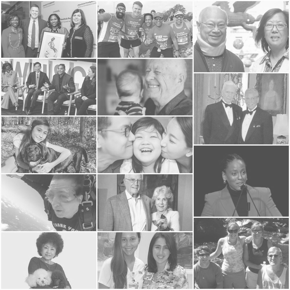 Mosaic of photos with patients, staff, and community members