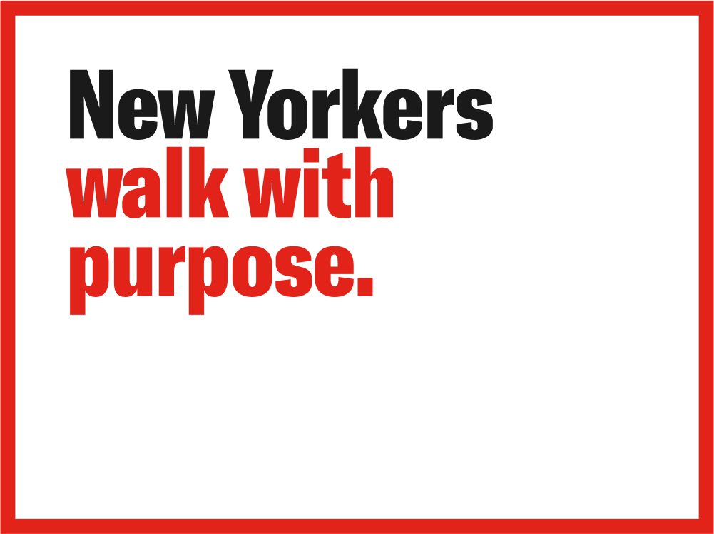 New Yorkers walk with purpose