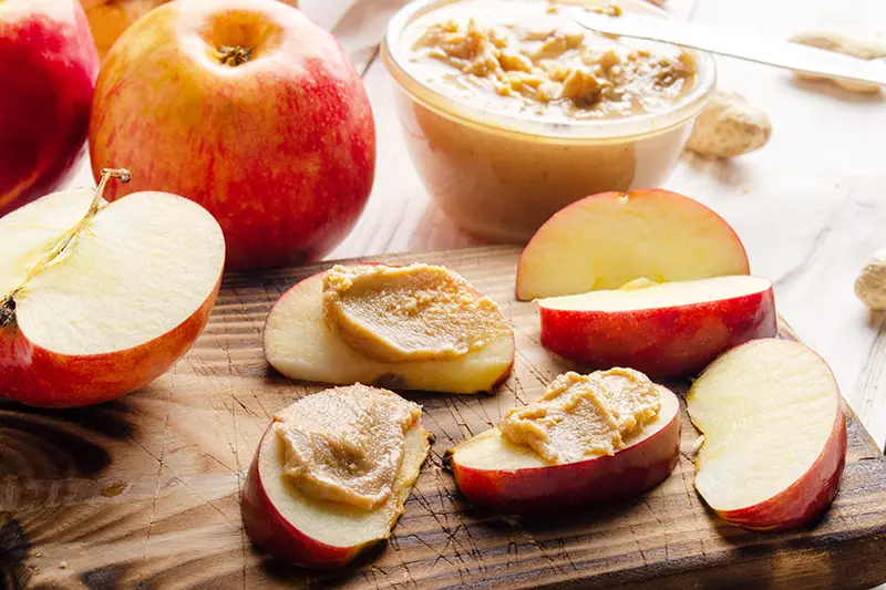 image of apples and peanut butter